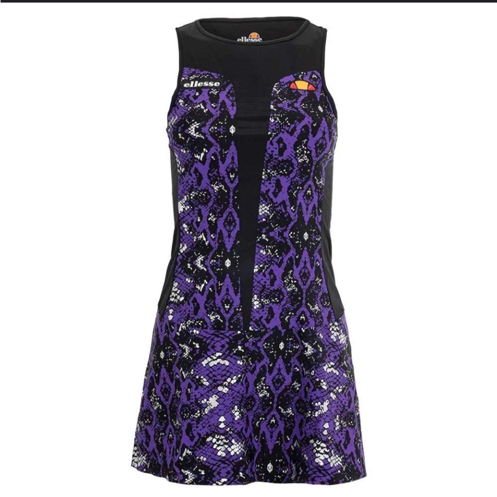 Ellesse Black and Purple Patterned Dress